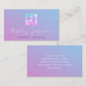 Cosmic Magic Hands Star Pink Lila Gradient Ombre Visitenkarte (Vorne/Hinten)