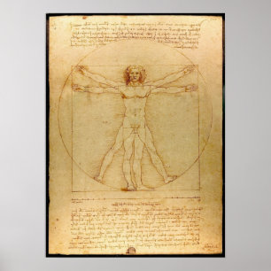 Cosmic Man von Leonardo Da Vinci Poster