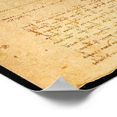 Cosmic Man von Leonardo Da Vinci Poster (Ecke)