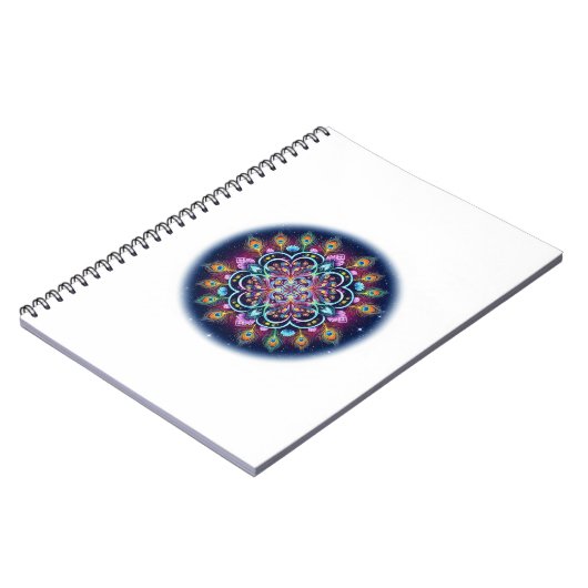 Cosmic Mandala Spiral Notebook Notizblock (Linke Seite)