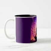 Cosmic Mandala Zweifarbige Tasse (Links)
