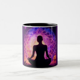 Cosmic Mandala Zweifarbige Tasse