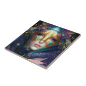 Cosmic Masked Goddess Queen Fantasy Art Fliese (Seite)