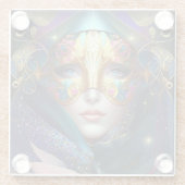 Cosmic Masked Goddess Queen Fantasy Art Glasuntersetzer (Rückseite)