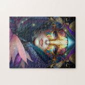 Cosmic Masked Goddess Queen Fantasy Art Jigsaw Pub Puzzle (Horizontal)