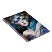 Cosmic Masked Goddess Queen Fantasy Art Notizblock (Rechte Seite)