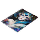 Cosmic Masked Goddess Queen Fantasy Art Notizblock (Linke Seite)