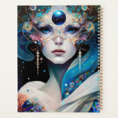 Cosmic Masked Goddess Queen Fantasy Art Planer (Rückseite)