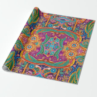 Cosmic Mayan Mexican Paisley Parade Geschenkpapier