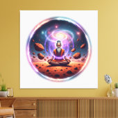 Cosmic Meditator Stretched Canvas Art Leinwanddruck (Insitu (Wohnzimmer))