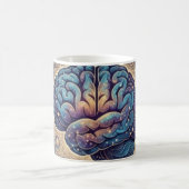 Cosmic Mind Mandala – Abstract Brain Art Kaffeetasse (Mittel)
