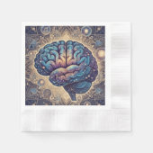 Cosmic Mind Mandala – Abstract Brain Art Serviette (Vorderseite)