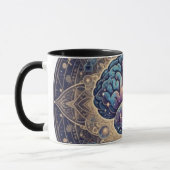 Cosmic Mind Mandala – Abstract Brain Art Tasse (Links)