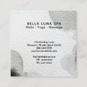 *~* Cosmic Moon Howling Wolf Lunar Shaman Quadratische Visitenkarte (Rückseite)