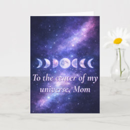 Cosmic Moon Phases Mother’s Day Card Karte