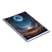 Cosmic Moonlight Campfire Fantasy Spiral Notebook Notizblock (Rechte Seite)