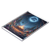 Cosmic Moonlight Campfire Fantasy Spiral Notebook Notizblock (Linke Seite)