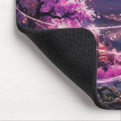 Cosmic Mount Fuji & Sakura Night Mouse Pad - Anime Mousepad (Ecke)