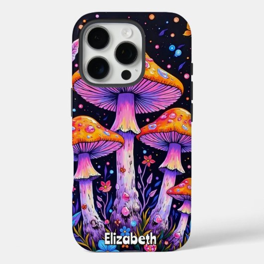Cosmic Mushroom Meadow Case-Mate iPhone Hülle (Rückseite)