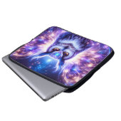Cosmic Mystical Wisdom Celestial Spiritual Owl Laptopschutzhülle (Vorne Knopf)
