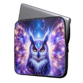 Cosmic Mystical Wisdom Celestial Spiritual Owl Laptopschutzhülle (Vorderseite Links)