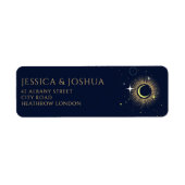 Cosmic Navy Blue Sun Moon Starry Night (Vorne)