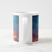 Cosmic Nebula Abstract Galaxy Space Art Jumbo-Tasse (Rückseite)