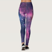 Cosmic Nebula Seamless Pattern for All-Over Print Leggings (Rückseite)
