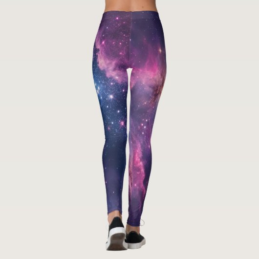 Cosmic Nebula Seamless Pattern for All-Over Print Leggings (Rückseite)