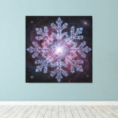 Cosmic Nebula Snowflake Leinwanddruck (Insitu (Holzboden))