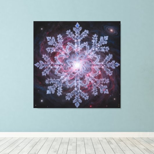 Cosmic Nebula Snowflake Leinwanddruck (Insitu (Holzboden))