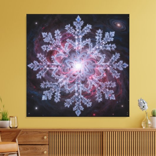 Cosmic Nebula Snowflake Leinwanddruck (Insitu (Wohnzimmer))