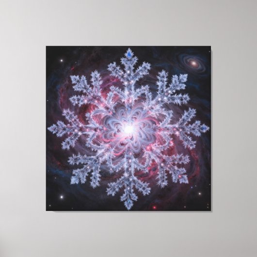 Cosmic Nebula Snowflake Leinwanddruck (Vorderseite)