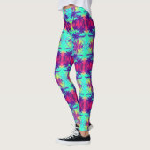 Cosmic Neon Palm Trees Pattern Leggings (Links)