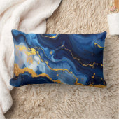 Cosmic Night Marble Abstract Cushion Lendenkissen (Decke)