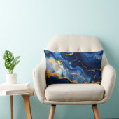 Cosmic Night Marble Abstract Cushion Lendenkissen (Stuhl )