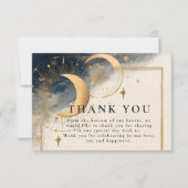 Cosmic Night Wedding Dankeskarte (Vorderseite)
