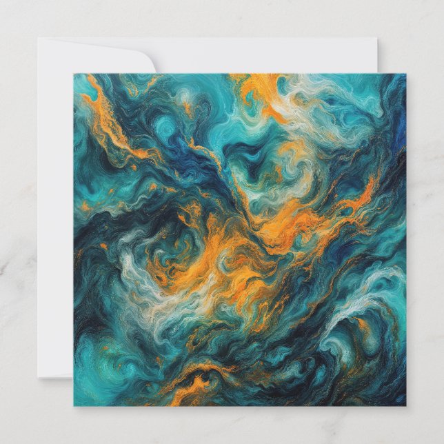 Cosmic Ocean Square - Abstrakte Farben (Vorderseite)