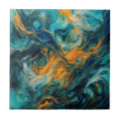 Cosmic Ocean Square - Abstrakte Farben Fliese (Vorderseite)