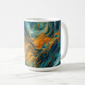 Cosmic Ocean Square - Abstrakte Farben Kaffeetasse (VorderseiteRechts)