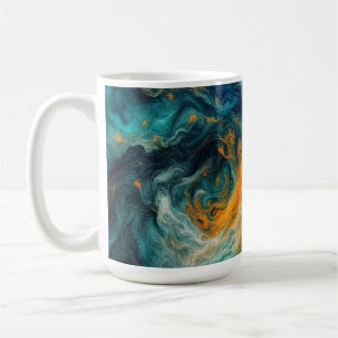 Cosmic Ocean Square - Abstrakte Farben Kaffeetasse