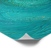 Cosmic Ocean Square - Abstrakte Farben Poster (Ecke)