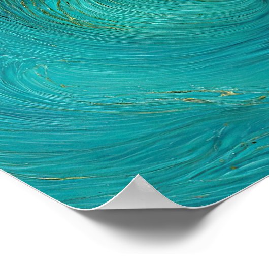 Cosmic Ocean Square - Abstrakte Farben Poster (Ecke)