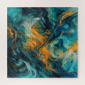 Cosmic Ocean Square - Abstrakte Farben Puzzle (Horizontal)