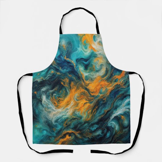Cosmic Ocean Square - Abstrakte Farben Schürze (Vorderseite)