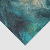 Cosmic Ocean Square - Abstrakte Farben Seidenpapier (Ausschnitt)