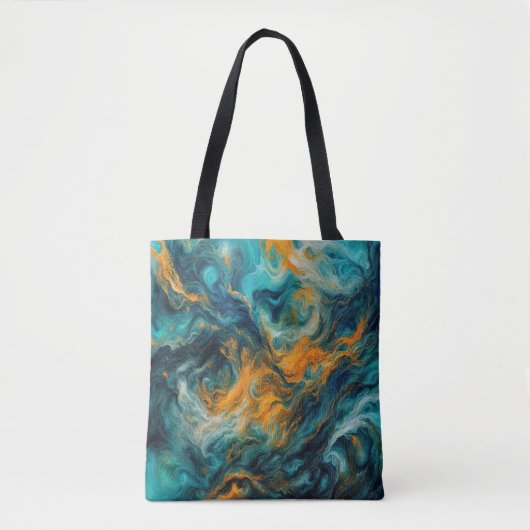 Cosmic Ocean Square - Abstrakte Farben Tasche (Vorderseite)