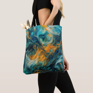 Cosmic Ocean Square - Abstrakte Farben Tasche