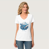 🌊 Cosmic Ocean Whale T-Shirt (Vorderseite Vollansicht)
