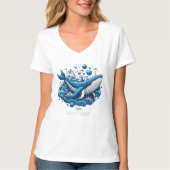 🌊 Cosmic Ocean Whale T-Shirt (Vorderseite)